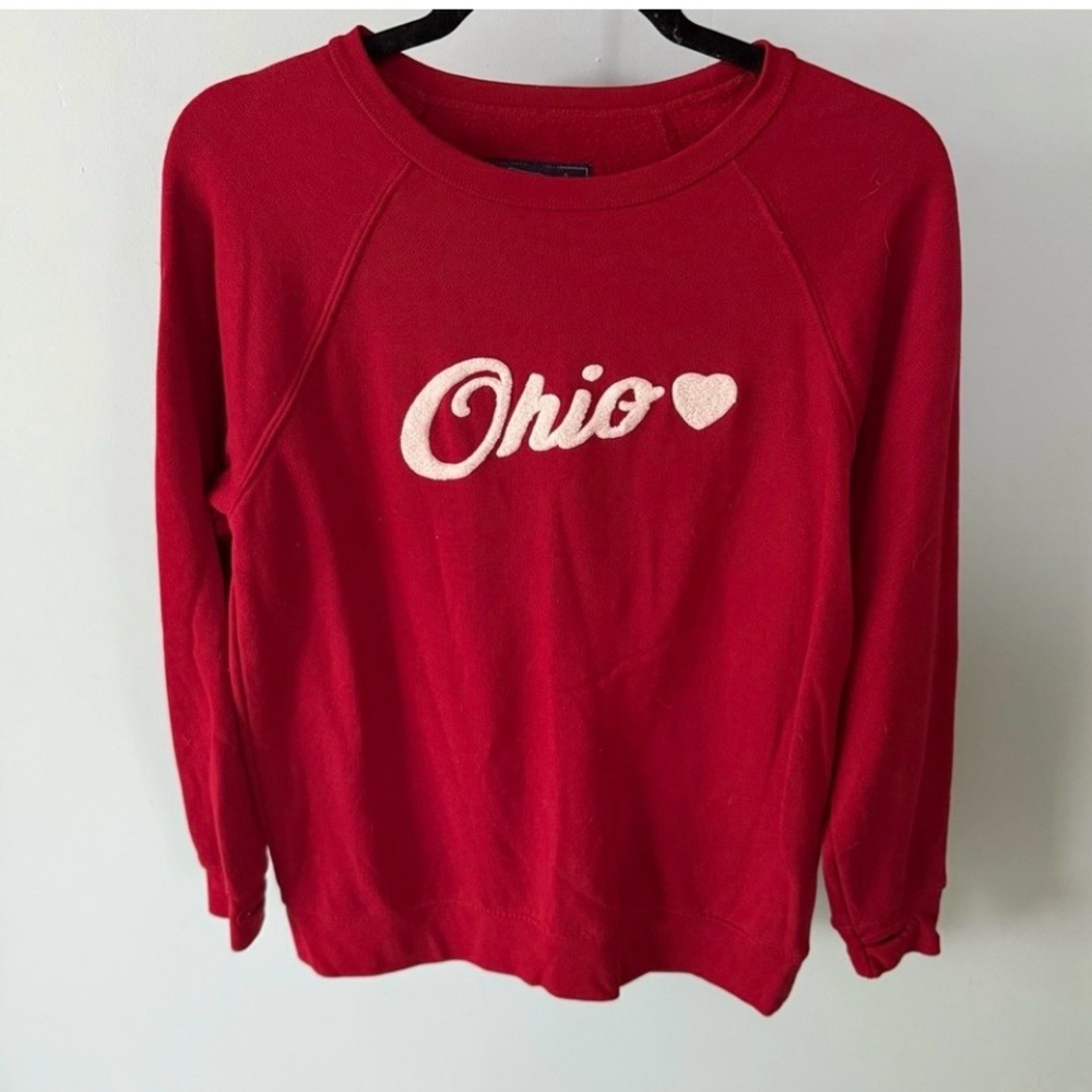 State Of Mine Red Ohio Sweatshirt Size Medium. Fits like a Small!